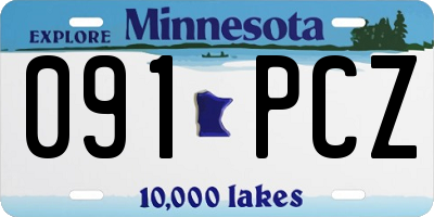MN license plate 091PCZ