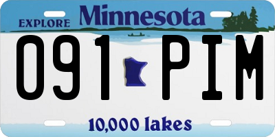 MN license plate 091PIM