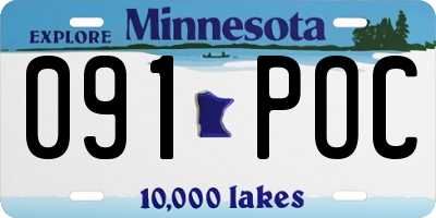 MN license plate 091POC