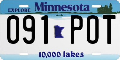 MN license plate 091POT
