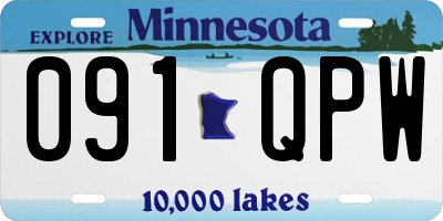 MN license plate 091QPW