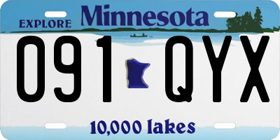 MN license plate 091QYX