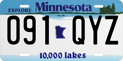 MN license plate 091QYZ