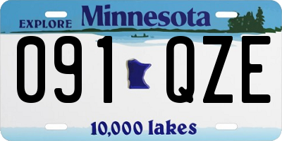 MN license plate 091QZE