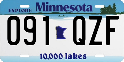 MN license plate 091QZF