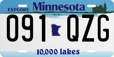 MN license plate 091QZG