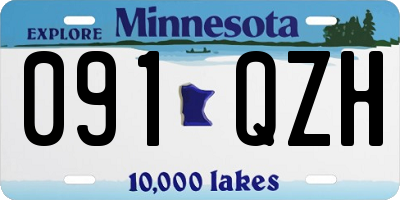 MN license plate 091QZH