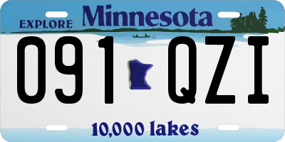 MN license plate 091QZI