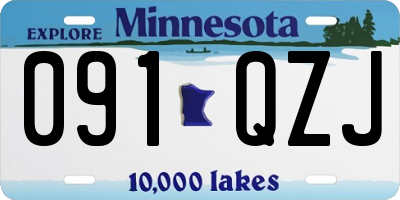 MN license plate 091QZJ