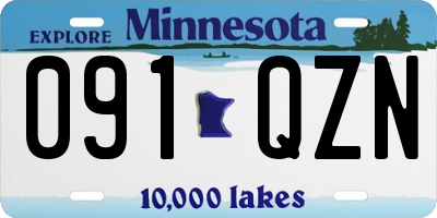 MN license plate 091QZN