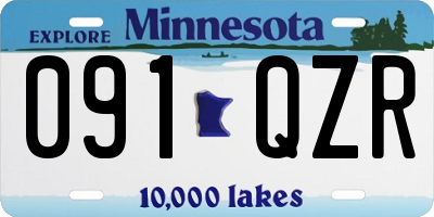 MN license plate 091QZR