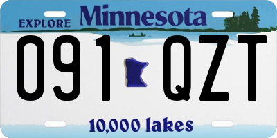 MN license plate 091QZT