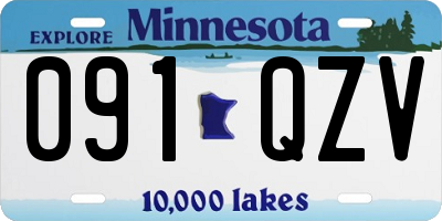 MN license plate 091QZV