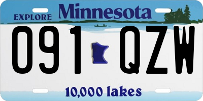 MN license plate 091QZW