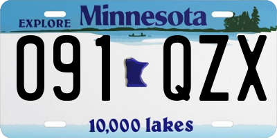 MN license plate 091QZX