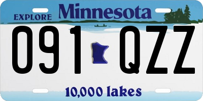 MN license plate 091QZZ