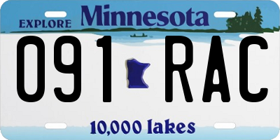 MN license plate 091RAC