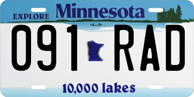 MN license plate 091RAD