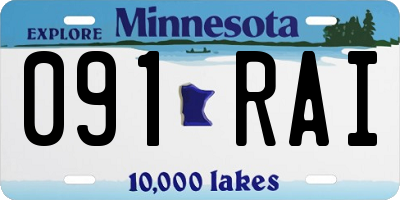 MN license plate 091RAI