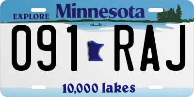 MN license plate 091RAJ