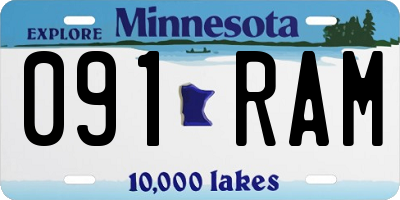 MN license plate 091RAM
