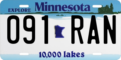MN license plate 091RAN