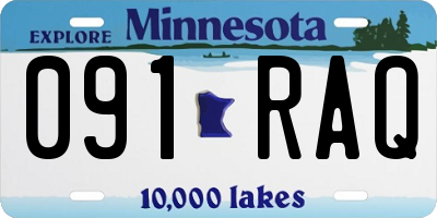 MN license plate 091RAQ