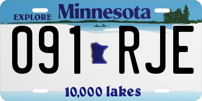 MN license plate 091RJE