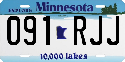 MN license plate 091RJJ