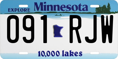 MN license plate 091RJW