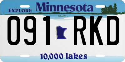 MN license plate 091RKD
