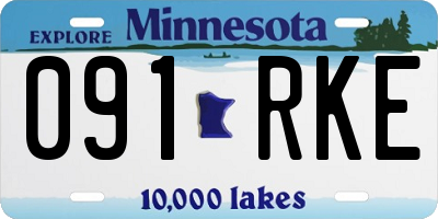 MN license plate 091RKE
