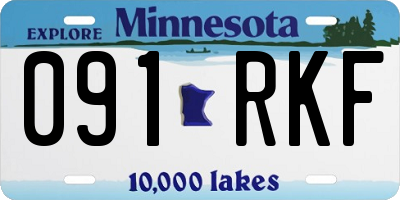 MN license plate 091RKF
