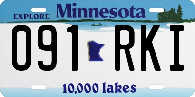 MN license plate 091RKI