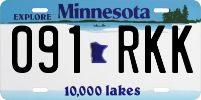 MN license plate 091RKK
