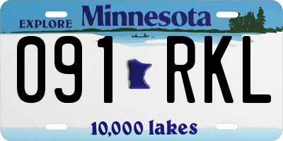 MN license plate 091RKL