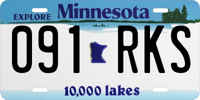 MN license plate 091RKS