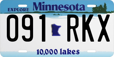 MN license plate 091RKX