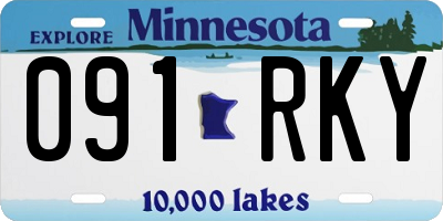 MN license plate 091RKY