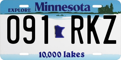 MN license plate 091RKZ