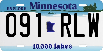MN license plate 091RLW
