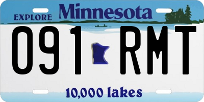 MN license plate 091RMT