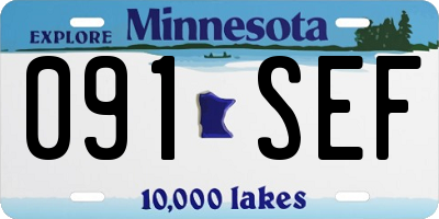 MN license plate 091SEF