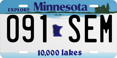 MN license plate 091SEM