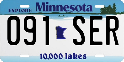 MN license plate 091SER