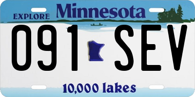 MN license plate 091SEV