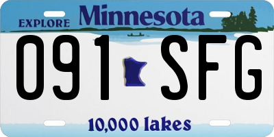 MN license plate 091SFG