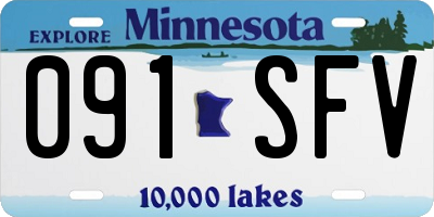 MN license plate 091SFV