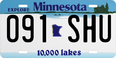MN license plate 091SHU