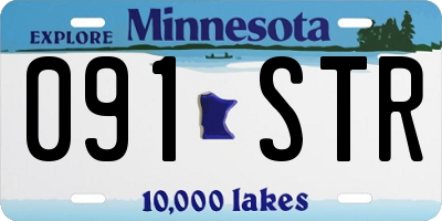 MN license plate 091STR